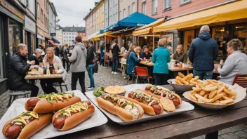 norsk gatemat, pølse med lompe, fiskekaker, matboder, norsk mat, reisetips