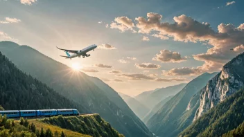 bærekraftig reise, togreise, flyreise, backpacking, miljøvennlig transport