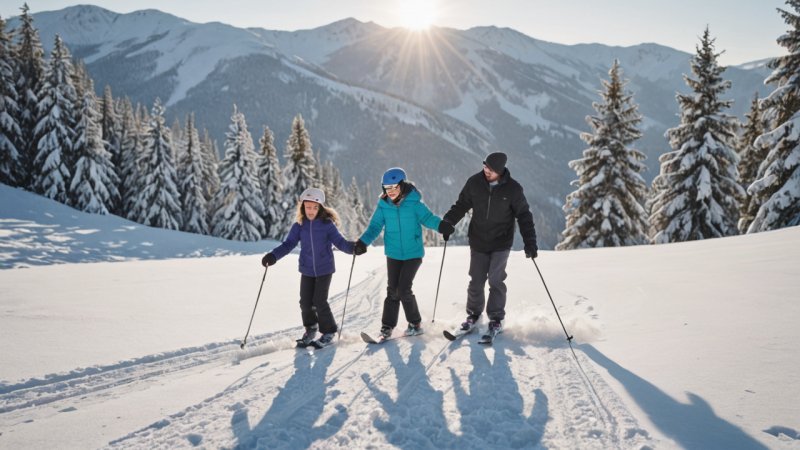 vinteraktiviteter, familieturer, skikjøring, snowboard, snøskuhopping, vinterfestivaler, familien moro