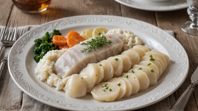 norsk kystkultur, lutefisk, rakfisk, tradisjonelle retter, matsammenligning, norsk mat, kulturell arv