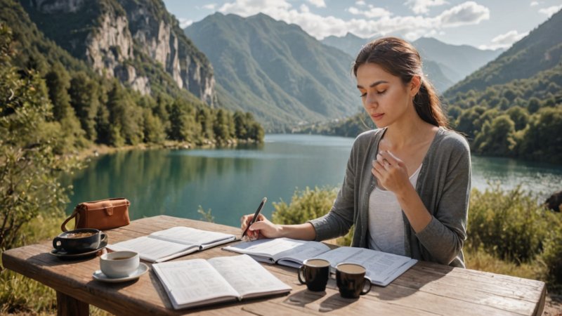 reise stressmestring, avspenningsteknikker, organisatoriske strategier, reiseplanlegging, meditasjon, yoga, pusteøvelser