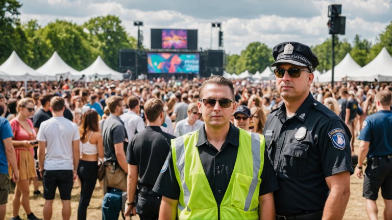 festival sikkerhet, konsert sikkerhet, sikkerhetstiltak på arrangementer, sikkerhetsvakter, teknologi i arrangementer, folkemengdekontroll