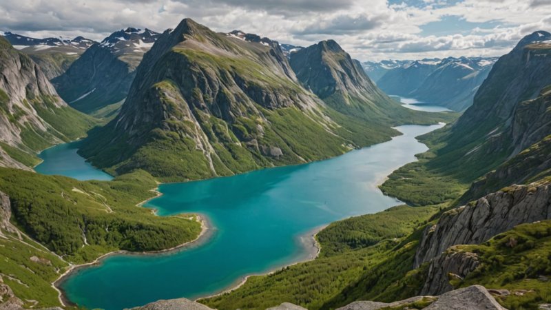 Norge fjellvann, vakre innsjøer i Norge, fotturer i Norge, naturutforskning, reiseguide Norge