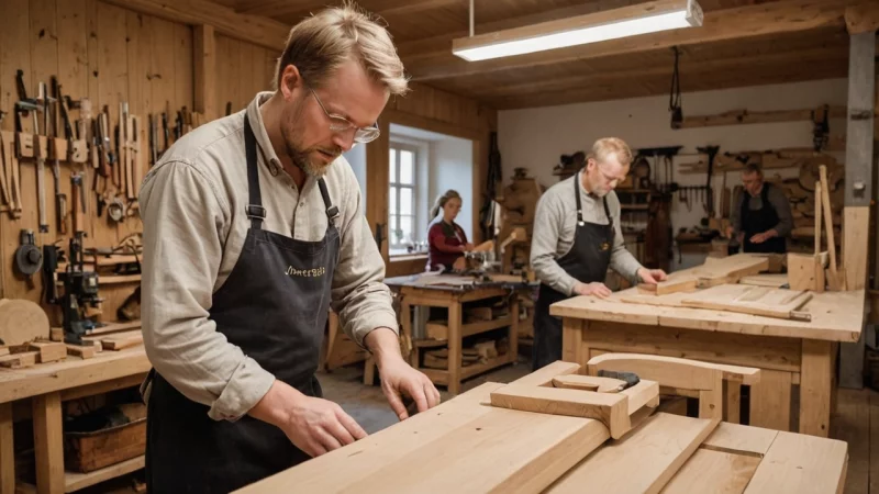 norsk håndverk, tradisjonelle ferdigheter, moderne håndverkere, treskjæring, strikking, kulturarv, bærekraftige materialer